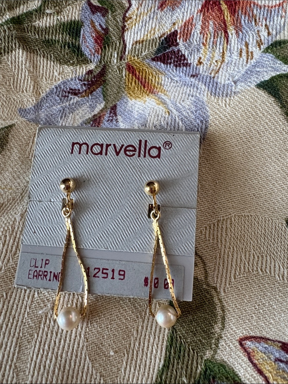 MARELLA Gold-Tone Drop Earrings with Pearl Accent